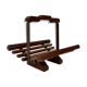 Modernist Oak Magazine Rack, 1970s