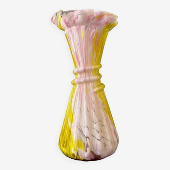 Antique blown Clichy glass vase