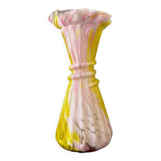 Antique blown Clichy glass vase