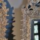 Pair of mirror sconces/candle holders in 19th-century bronze.
