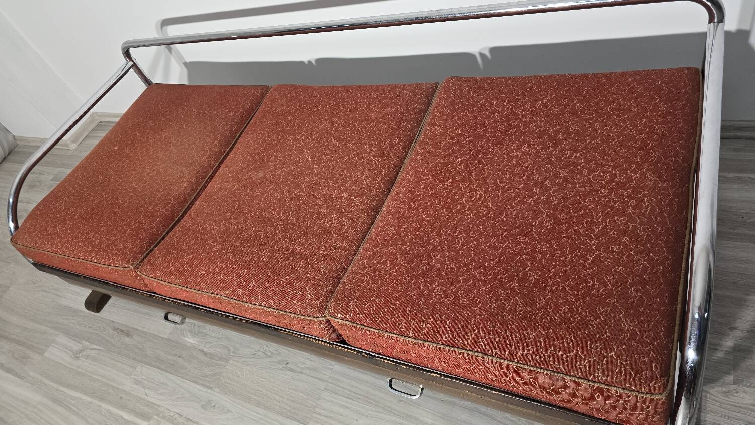 Canapé Bauhaus chromé par Robert Slezak pour les usines Slezak, années 1930