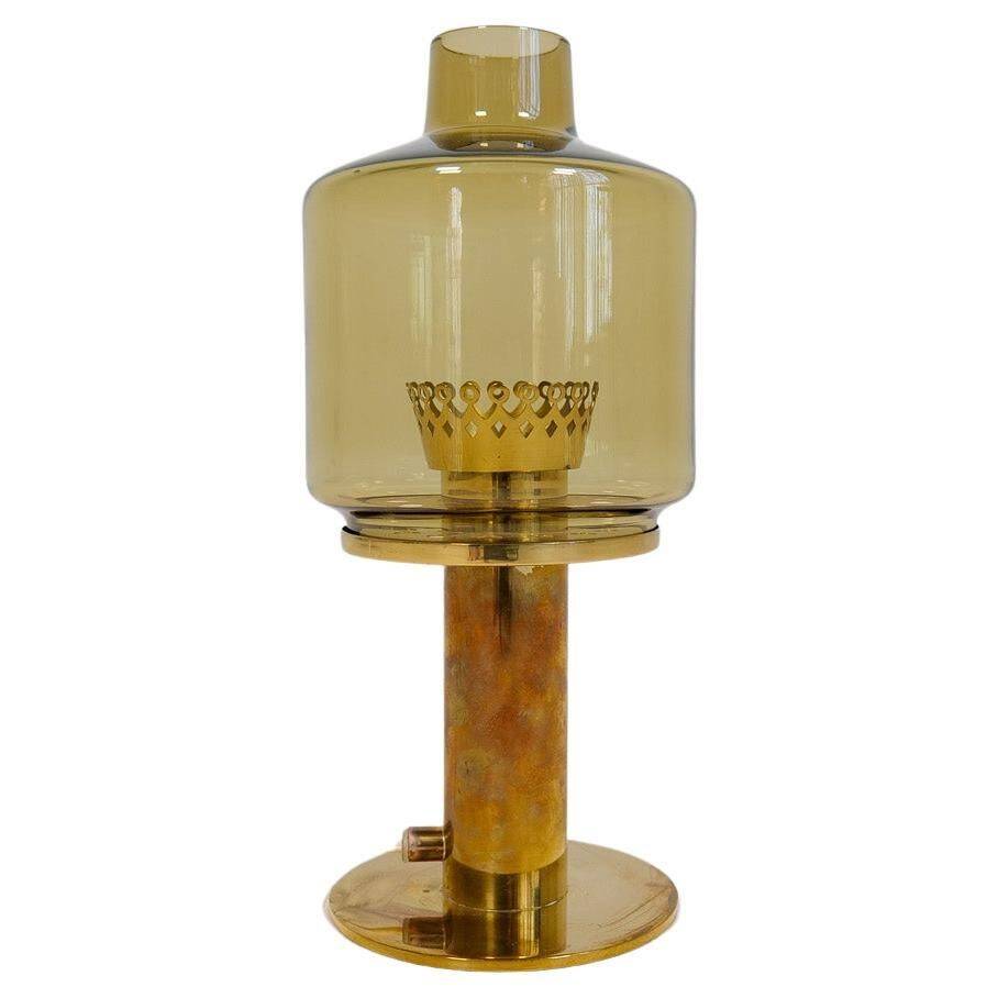 Hans-Agne Jakobsson Table Lamp Model B-102 in brass and glass, 1960s, Sweden