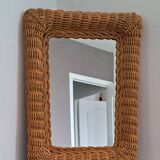 Miroir en rotin