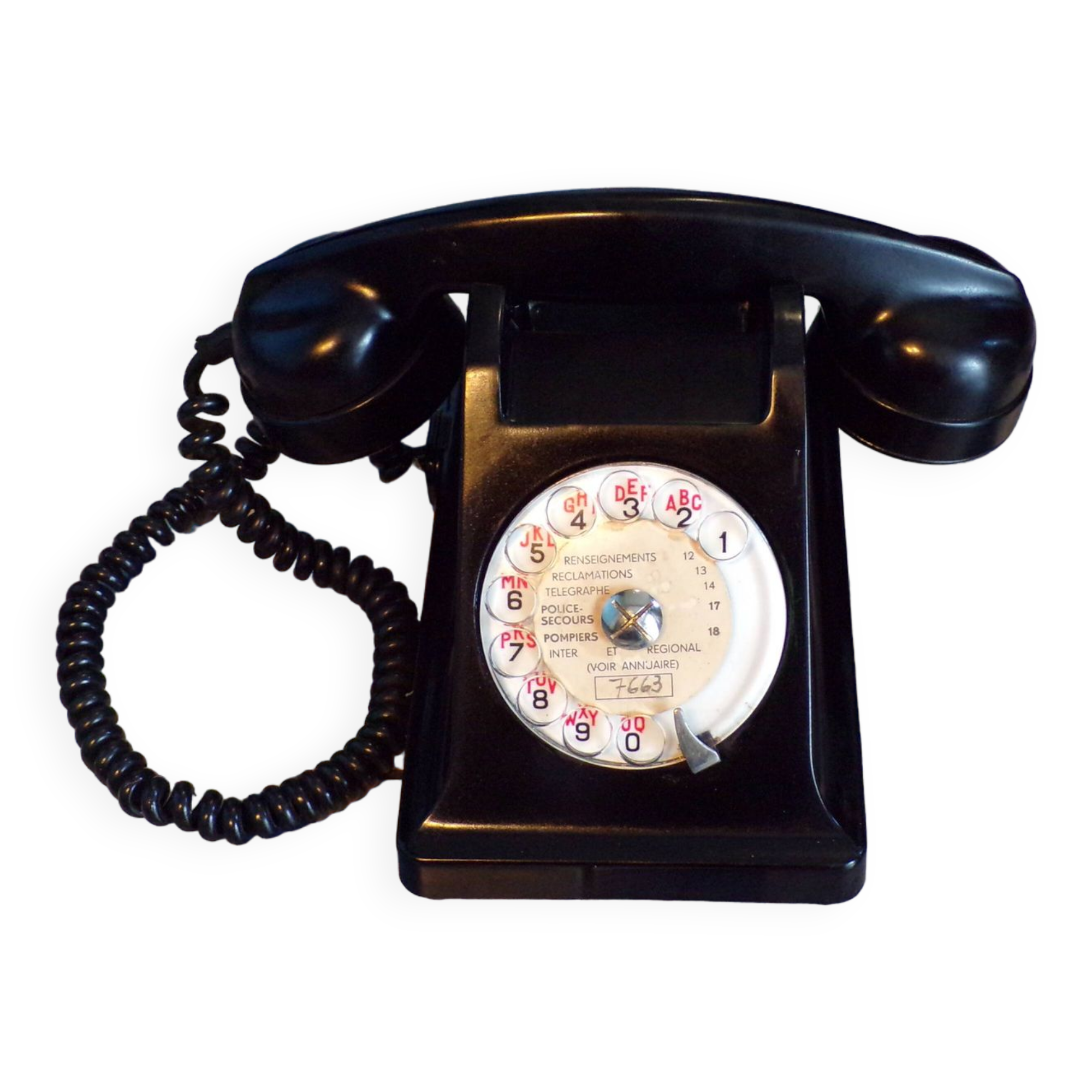Vintage bakelite dial telephone