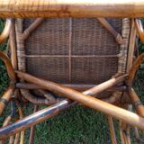 Rocking-chair vintage Peacock in rattan