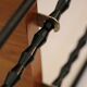 String shelf in wood and black metal