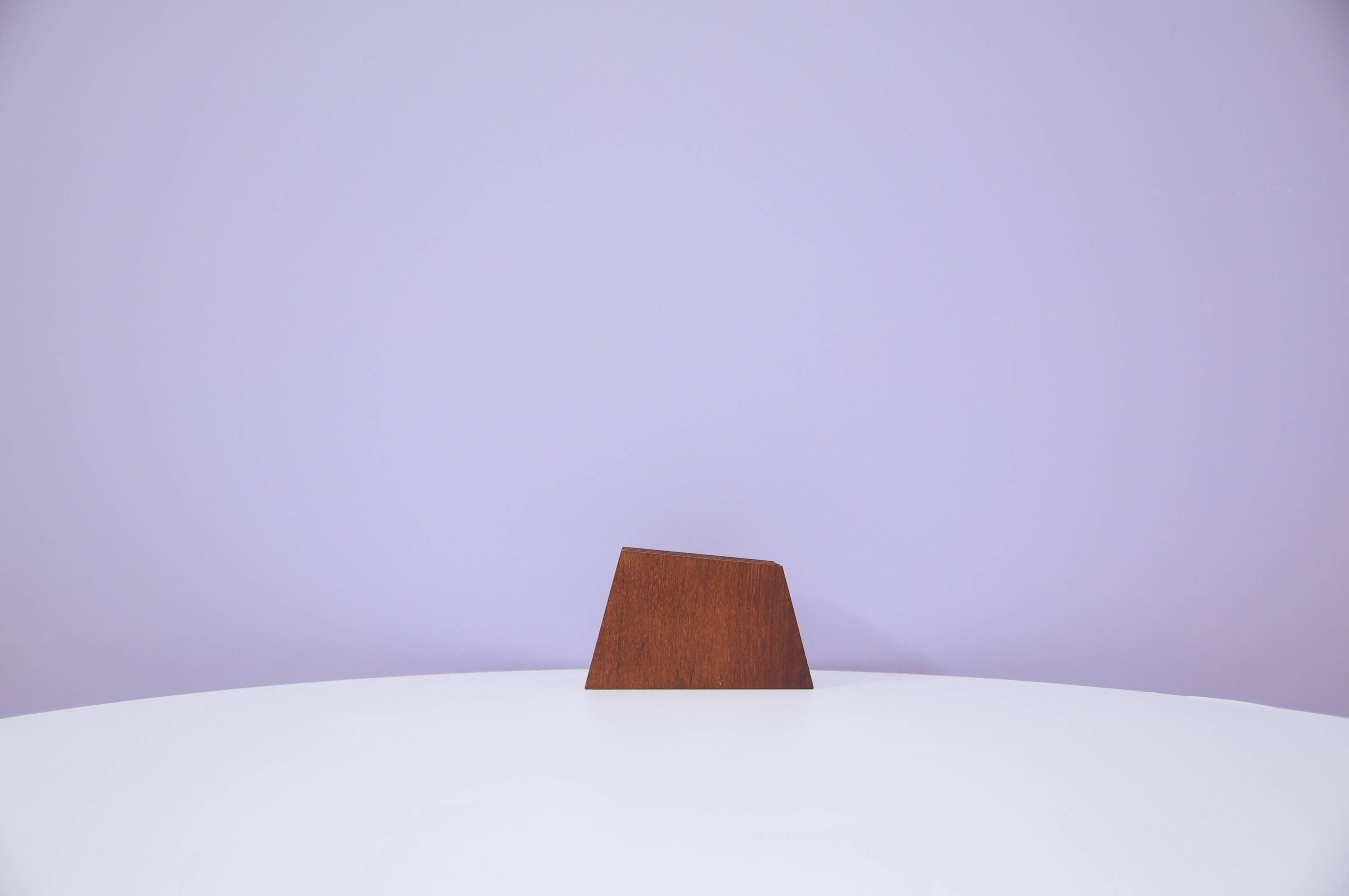 vintage asymmetrical teak letter holder