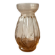 Vase pour bulbes verre rosé art déco 