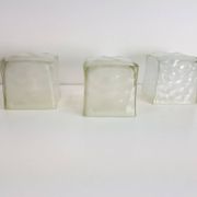 Iviken Ice Cube Table Lamp in Glass from Ikea, 1990s, Set of 3