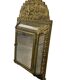 Wall cabinet / vintage mirror in gilded brass