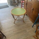 Table basse osier et peinture