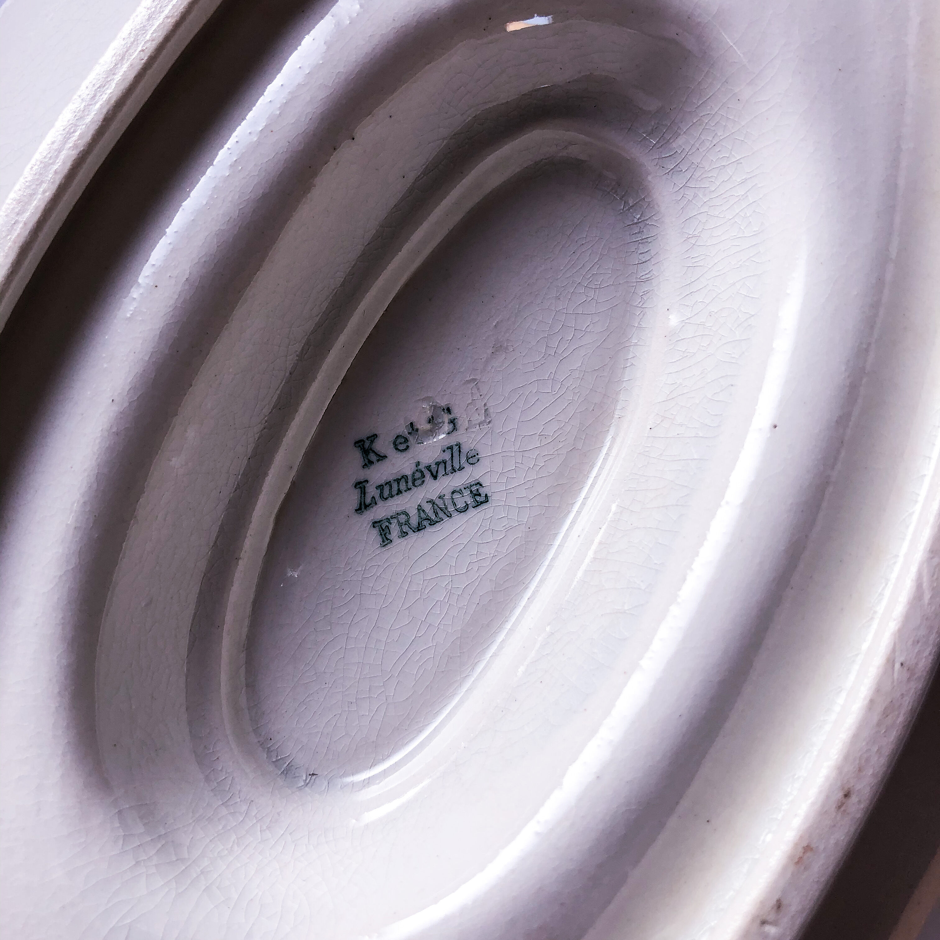 Luneville earthenware saucière