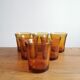 Set of 6 Duralex amber glasses