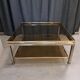 Table basse Guy Lefevre en acier et bronze