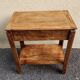Beautiful vintage wooden bedside table with mirror.