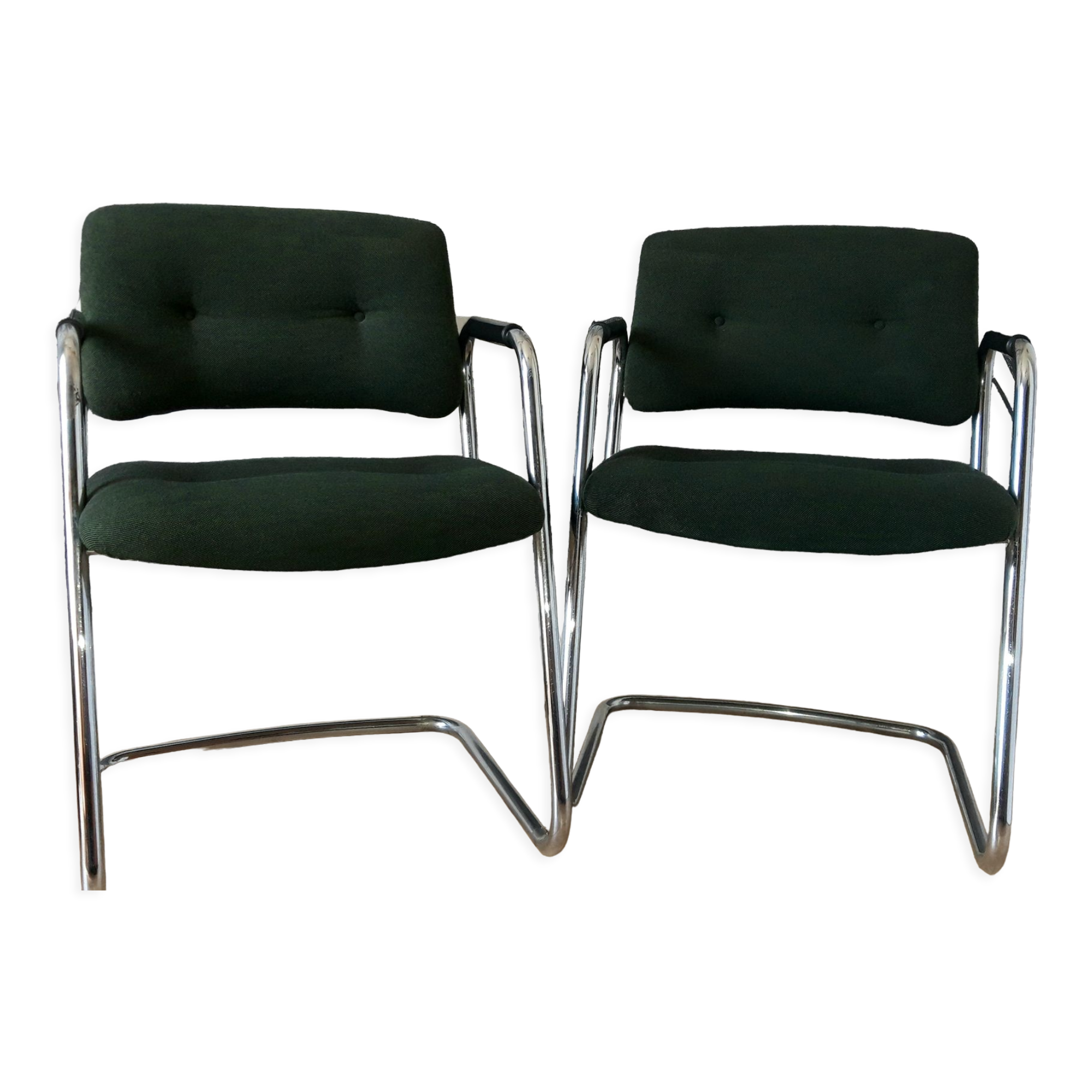 Pair of armchairs Stafor bottle green