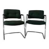 Paire de fauteuils Stafor vert bouteille