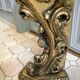 Carved wooden and marble console