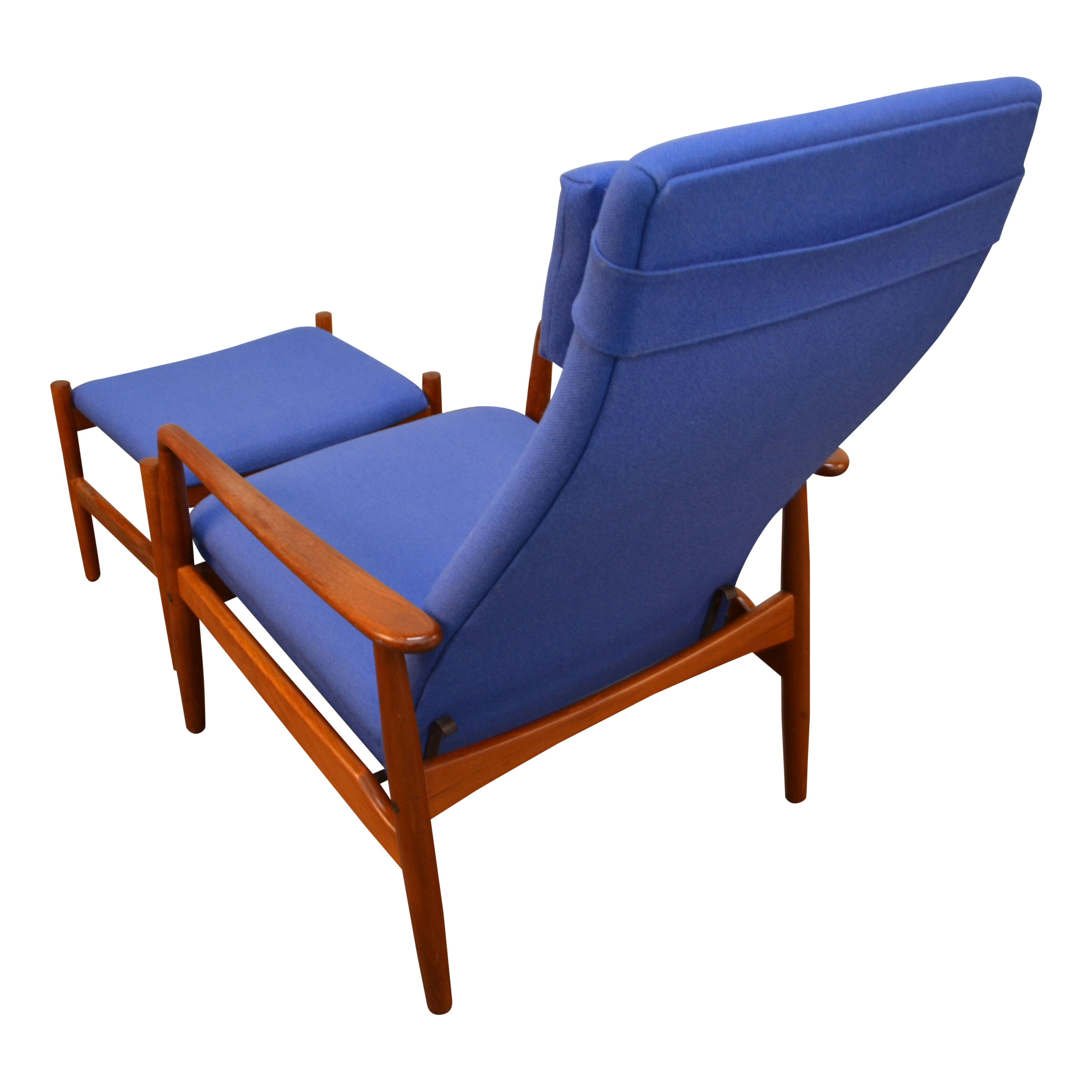 Vintage Danish design Søren Ladefoged teak loungechair and ottoman