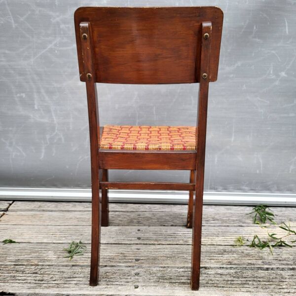 Set de 2 chaises bistrot 1950 bois et rotin