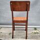 Set de 2 chaises bistrot 1950 bois et rotin