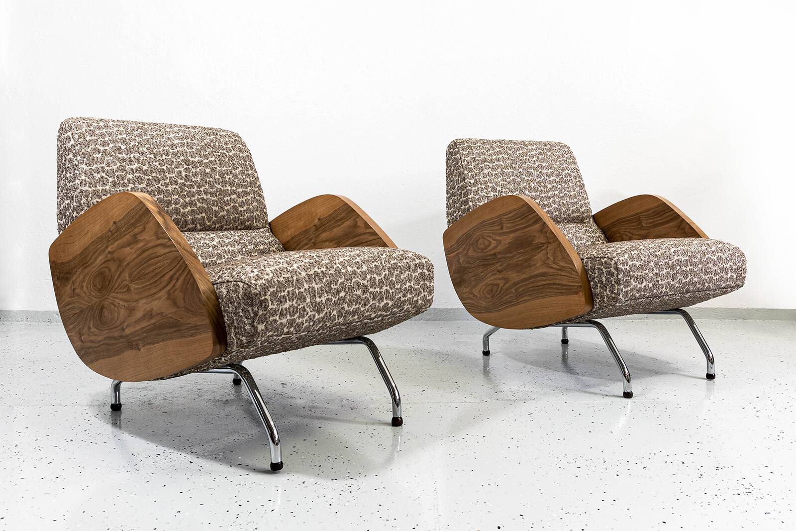 Fauteuils, Modèle "360" par Janusz Rozanski, Pologne, années 1950, Ensemble de 2