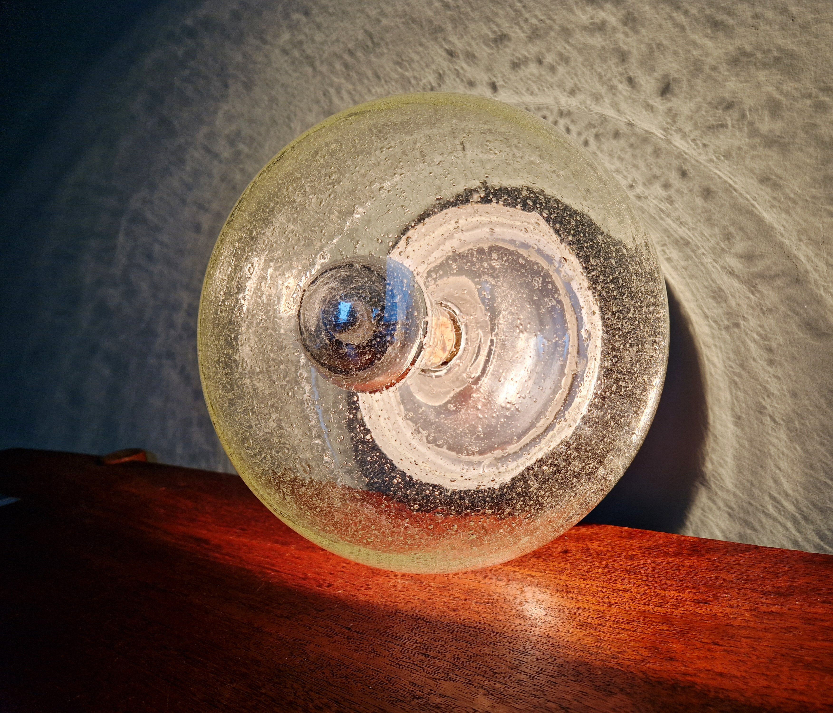 Ceiling light/wall sconce in blown bubble glass, Limburg, 1970
