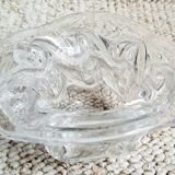 Baccarat crystal ashtray floral pattern - vintage 60s