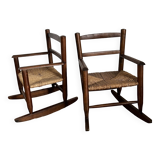 Paire de fauteuils à bascule enfant