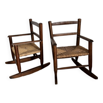 Pair of children's rocking chairs
