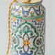 Granada Albarello Ceramic Table Lamp, Hand-Painted, New Silk Shade