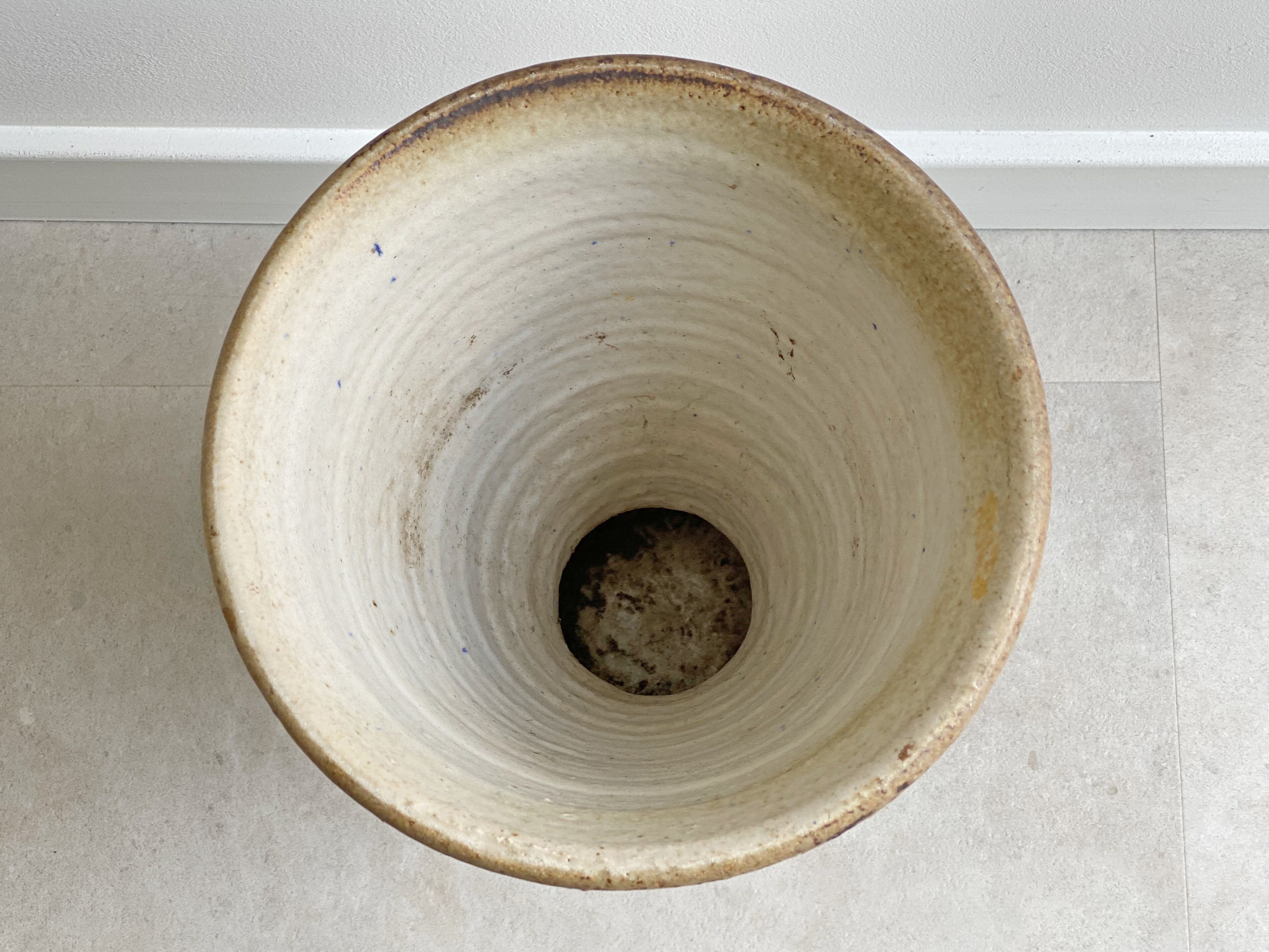 Vintage heavy ceramic diabolo vase