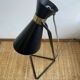 Vintage 1970s black metal cocotte lamp