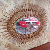 Rattan mirror