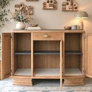 Art Deco buffet in oak and anthracite.