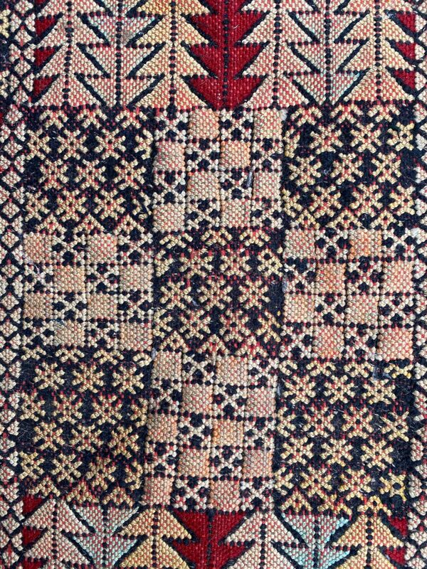 Tapis Kilim vintage marocain couloir 79x295 cm
