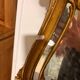 Antique Large Gilded Mirror in Wood Louis XVI Style with Quiver Pediment