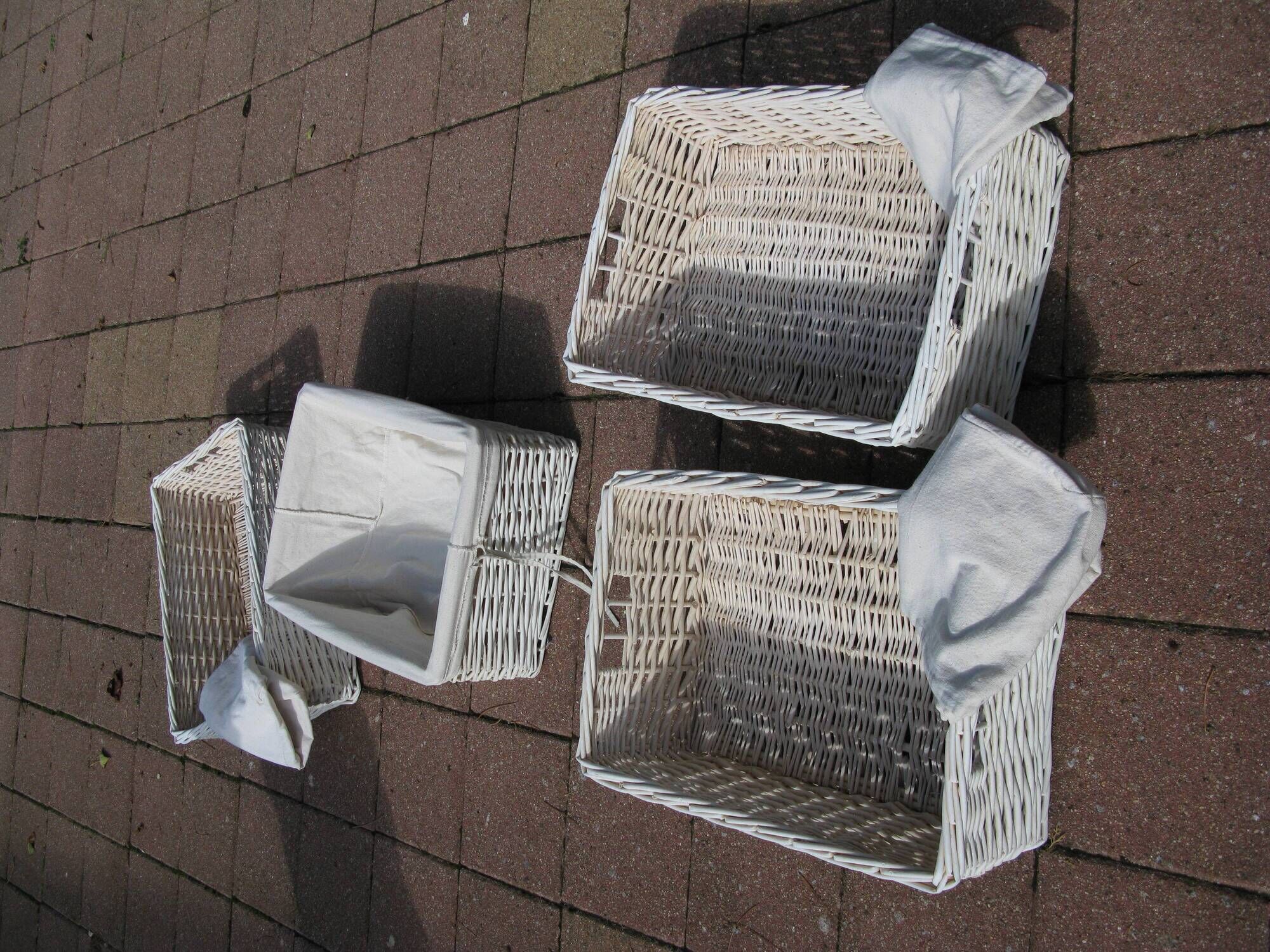 set of 4 large wicker baskets