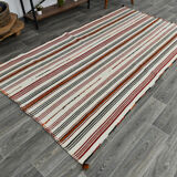 5x9 modern striped hemp rug, 148x269cm