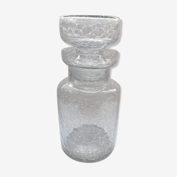 Apothecary bottle cracked glass