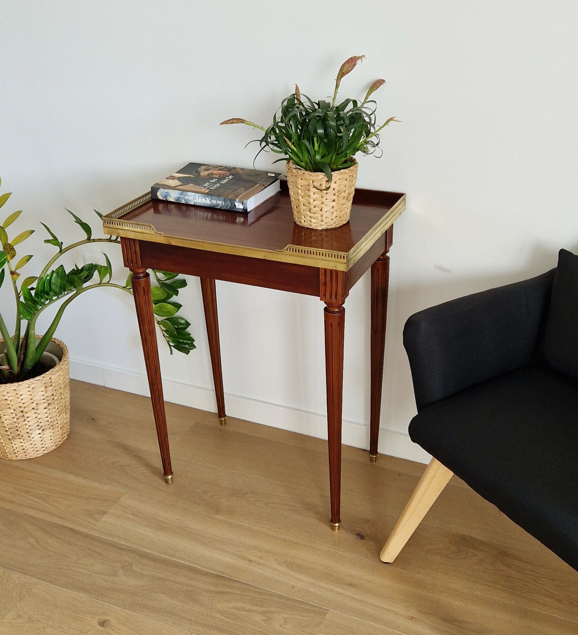 Kettle table Louis XVI mahogany style 1900