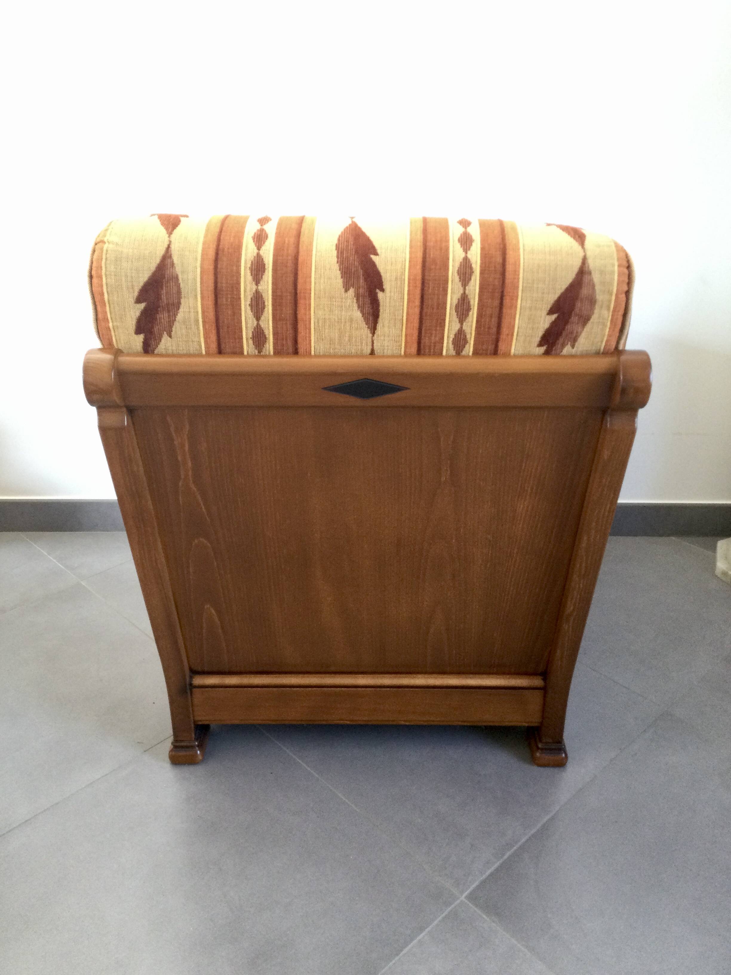 Jacques Leleu - Pair of Armchairs in Cherry Wood
