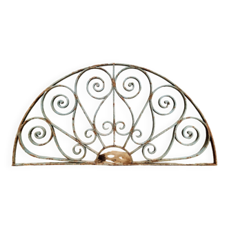 Antique window grille door grille wrought iron 96 x 50 cm