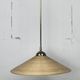 Telescopic brass and pencil reed rattan bamboo hanging pendant lamp, Italy 1970s