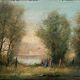 HST painting "The family walk" signed Dervin