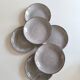 Set of six glazed stoneware plates