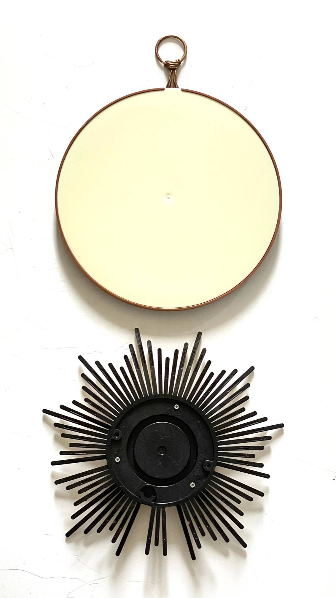 Duo of Vintage Golden SUN MIRRORS