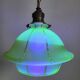 Lampe à main art déco en glaçure d’uranium; symmetrisch gelijnd, Belgique