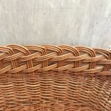 Oval woven wicker basket 52 cm