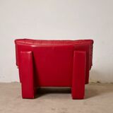 Vintage leather armchair "Ambassador", Nicoletti Salotti, Italy, 1980